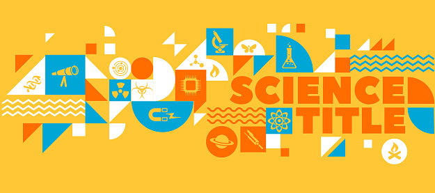 Science Title Square Science Title Design Composition Stock Illustration - Download Image ...