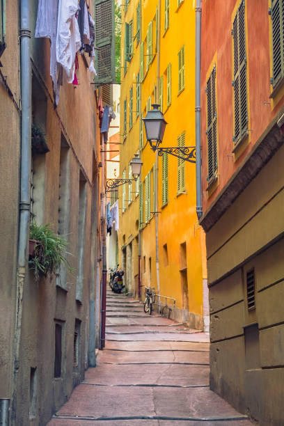 istock Crooked street in the Old Town Nice 1018070248