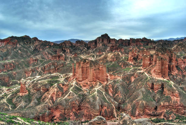 istock Rock Formation in Binggou Danxia, Gansu Province, China 1018076400