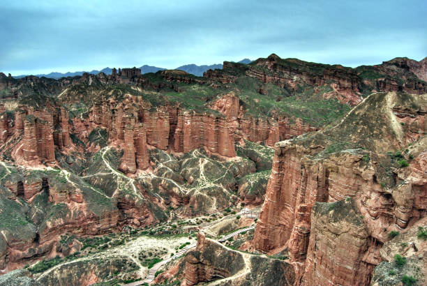 istock Rock Formation in Binggou Danxia, Gansu Province, China 1018078664