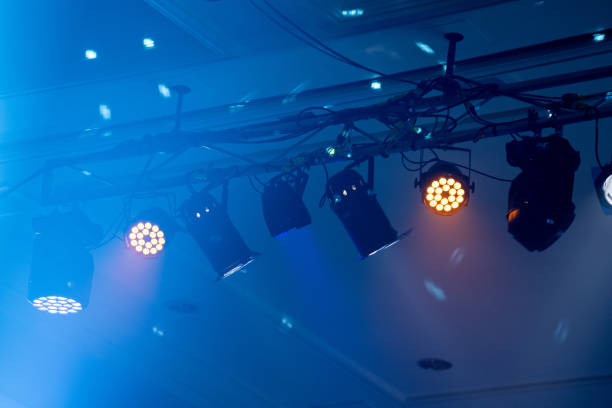 istock Disco light at indoor party hall, beam light is beautiful. 1018081704