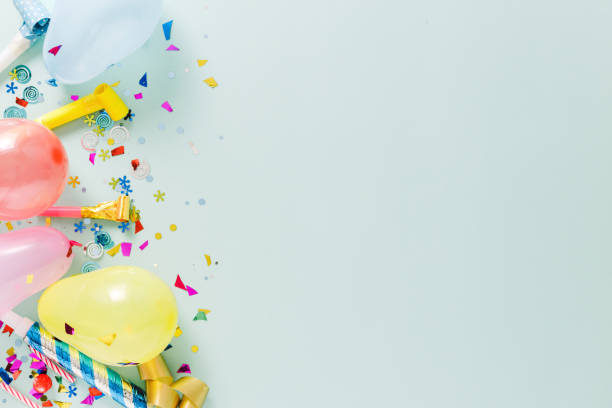 istock Flat lay decoration party concept 1018089378