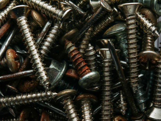 istock old screw Made of rusted steel 1018091790