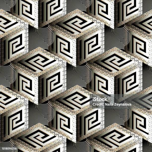 Cube Vector Pattern Isometric 3d Cubes Vector Seamless Pattern Stock Illustration ...
