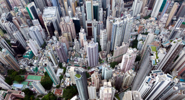 Top view of Hong kong, Kowlon stock photo