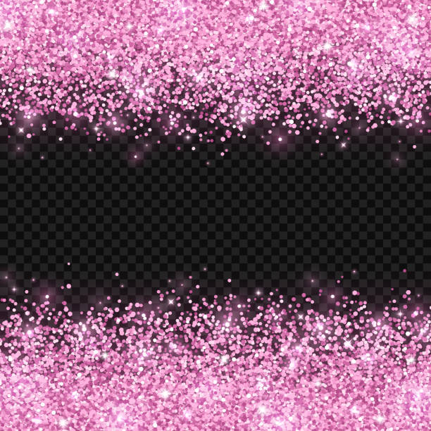 ilustraciones, imágenes clip art, dibujos animados e iconos de stock de brillo color rosa sobre fondo transparente oscuro. vector de - backgrounds pink luxury dark