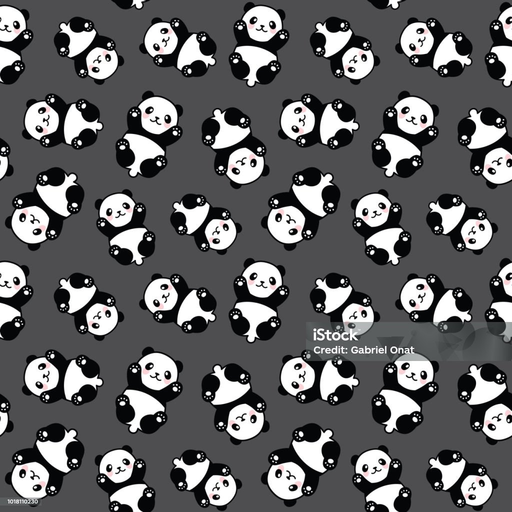 Panda Pattern Stock Illustration - Download Image Now - Animal, Animal ...