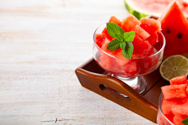 istock Pieces of watermelon and mint 1018111250