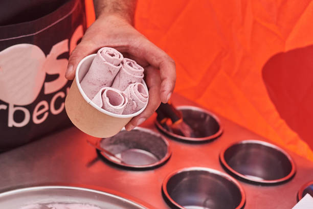 istock The cooking process fried Thai ice cream on the street. 1018114406