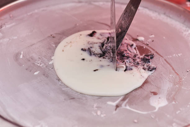 istock The cooking process fried Thai ice cream on the street. 1018117600