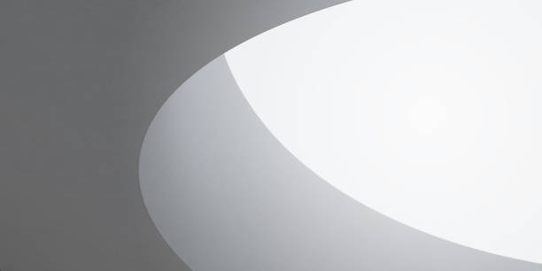 istock 3D stimulate of  curve concrete interior space with sun light cast the shadow on the wall and floor,Perspective of minimal design architecture,3d rendering 1018121532