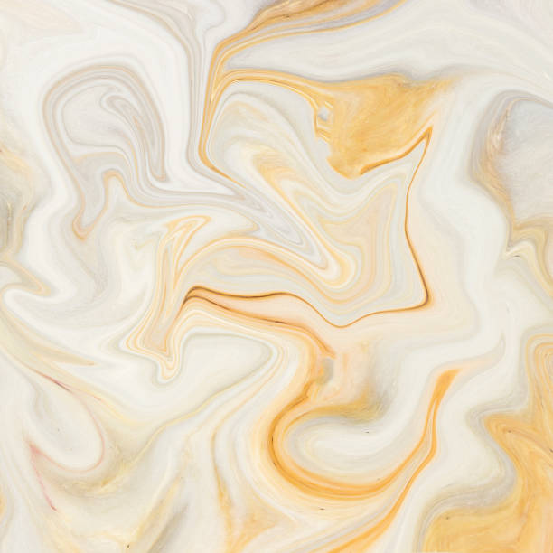 istock Creative background with abstract acrylic painted waves. Beautiful marble texture. Blue handmade surface. Liquid paint. Horizontal wallpaper. 1018121840