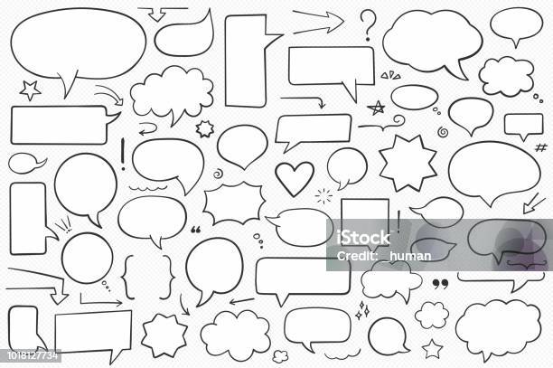 Speech Bubbles Stock Illustration - Download Image Now - Speech Bubble, Balloon, Discussion