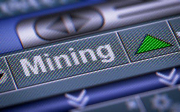 istock The Index of Mining on The Screen. 1018127912