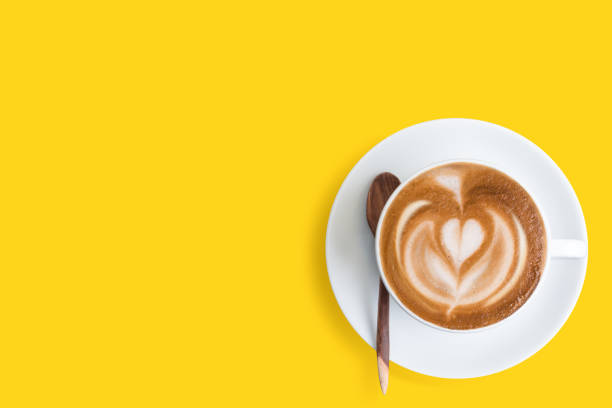 poniedziałek kawa latte - heart shape paper textured pastel colored zdjęcia i obrazy z banku zdjęć