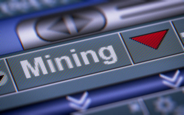 istock The Index of Mining on The Screen. 1018130540
