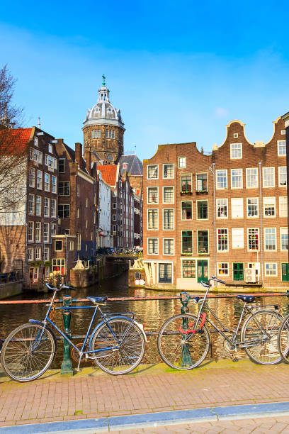 istock houses, canal, bridge in Amsterdam, Netherlands 1018137758