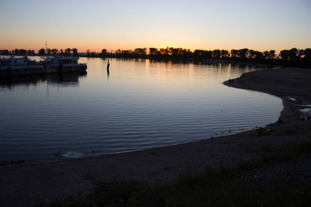 istock Beautiful sunset on the river 1018141694