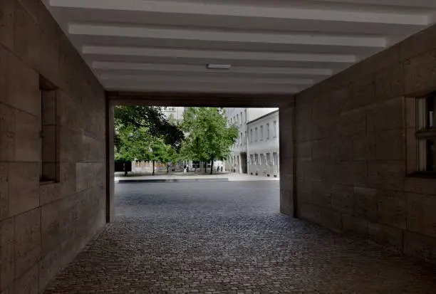 Courtyard entrance to the Bendlerblock in Berlin.
