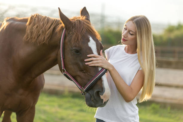istock Friendship with her horse 1018156180