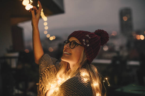istock Decorating terrace for winter holidays 1018168664