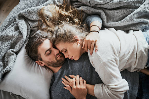 Love makes for the sweetest of dreams stock photo