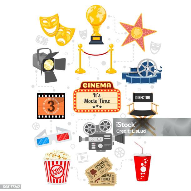 Cinema And Movie Infographics Stock Illustration - Download Image Now - Movie, Film Industry, Film Reel