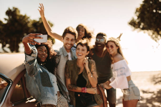 istock Friends taking selfie on road trip 1018184884