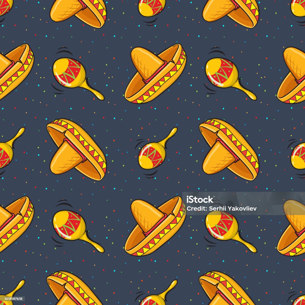 Fiesta Abstract Fiesta Party Seamless Backdrop Stock Illustration - Download Image Now ...
