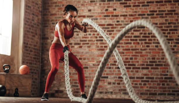 istock Fat burning workout in fitness studio 1018188488