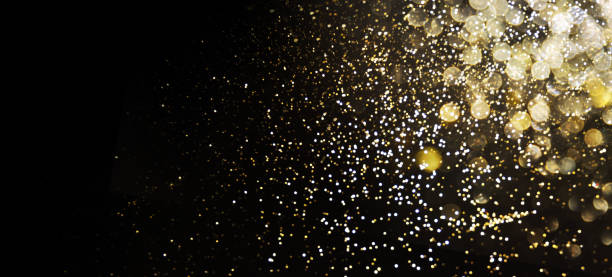 istock Golden (Christmas, New Year) Glitter Lights Defocused Background 1018207108