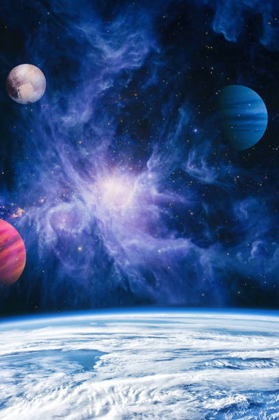 istock A view of space from the earth. Colorful deep space. Universe concept background. Elements of this image furnished by NASA 1018207918