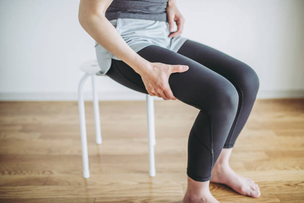 istock Women's thighs pain 1018207986