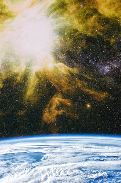 istock A view of space from the earth. Colorful deep space. Universe concept background. Elements of this image furnished by NASA 1018210366