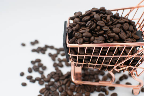 istock Coffee bean in shopping cart 1018211066