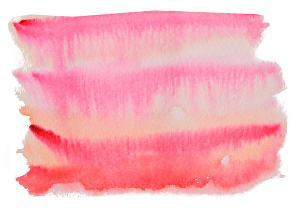 istock Red and pink color stains flow on orange color surface 1018211082