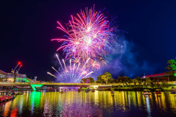istock Australia Day fireworks in Adelaide City 1018214446
