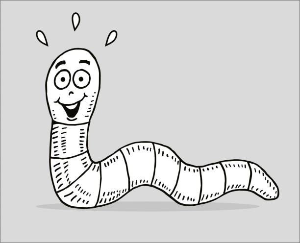 Handdrawn Cartoon Worm Stock Illustration - Download Image Now - Worm,  Cartoon, Sketch - iStock
