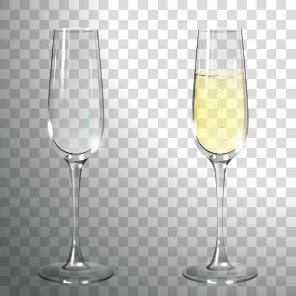 グラスのシャンパン - flute点のイラスト素材／クリップアート素材／マンガ素材／アイコン素材