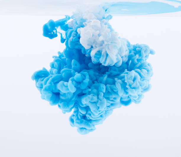istock Abstract background. Acrylic blue colors and ink in water. 1018237212
