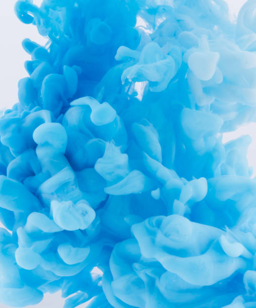 istock Abstract background. Acrylic blue colors and ink in water. 1018237568
