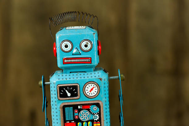 istock Vintage tin toy robot 1018238874