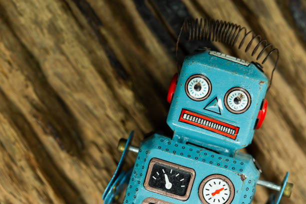 istock Vintage tin toy robot 1018238914