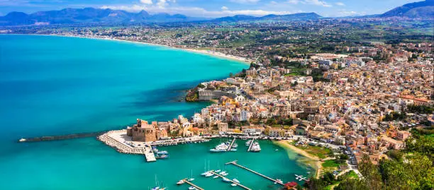 Photo of Castellammare del Golfo - beautiful coastal town in Sicily. Italy