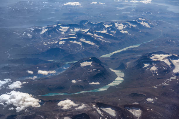 istock Norwegian landscape, aerial view 1018251516