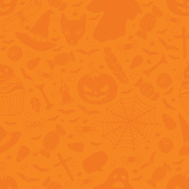 Seamless Halloween Pattern Stock Illustration - Download Image Now -  Halloween, Backgrounds, Pattern - iStock