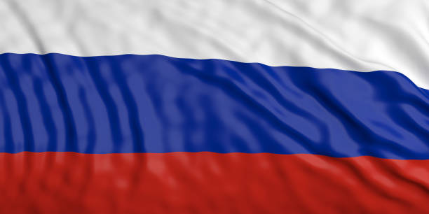 istock Waiving Russia flag. 3d illustration 1018266014