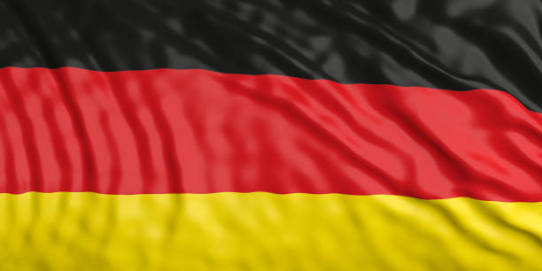 istock Waiving Germany flag. 3d illustration 1018266070