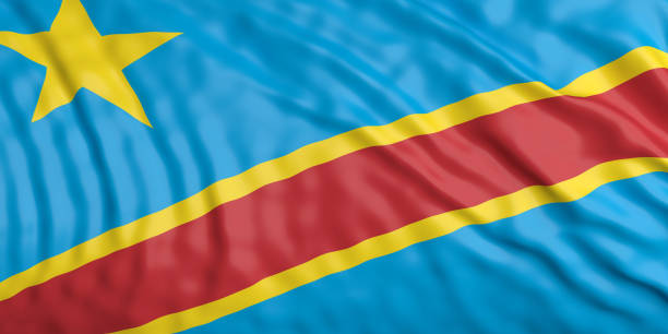 istock Waiving Congo flag. 3d illustration 1018266172