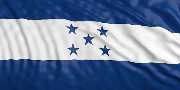 istock Waiving Honduras flag. 3d illustration 1018266284